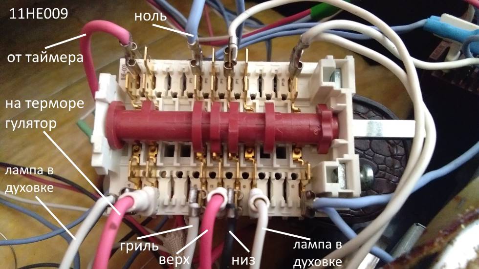 Схема подключения духовки ханса